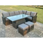 High back rotin meubles de jardin coin canap set rglable table lvatrice gris fonc mixte 8 places ...
