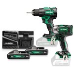Hikoki - ensemble d'outils kc18dewfz (ds18de + wr18dbdl2) 18 v 2x4 0 ah accu.