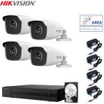 Hikvision video surveillance kit dvr 4 canaux 4 cameras 4 mpx hd 2 tb