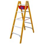 Himmelsbach - �chelle double bois barreaux aluminium - 2x5 marches