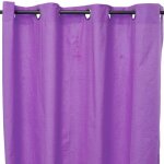 Hip hop - rideau 100% coton prune 150x250