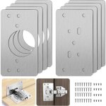 Hippodance d'armoire avec trou, 8 pices supports de rparation plaques installation facile avec 48 vis, ...