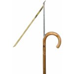 Hippomètre bâton de marche en bois et bulle métallique Hippomètre bâton de marche en bois et bulle métallique