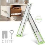 Hoerfuriy - jeux de glissires de tiroir - lot de 20 - roulement  billes - hauteur 43mm - profondeur ...