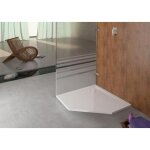 Hoesch - receveur de douche pentagonal muna ultra - plat 900 x 900 x 30 mm blanc