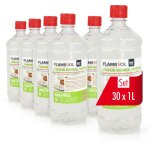 Hfer chemie gmbh - 30 x 1 l flambiol gel brlant premium pour feux dcoratifs, lampes et chemines ...