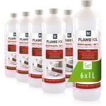 Hfer chemie gmbh - hfer chemie flambiol biothanol 6 x 1 l ultra pur 100% - combustible cologique ...