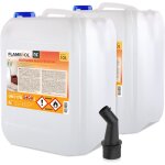 Hfer chemie gmbh - flambiol biothanol 96, 6% premium 2 x 10 l - thanol pour chemines de table, chemines ...
