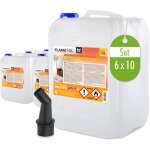 Hfer chemie gmbh - flambiol biothanol 96, 6% premium 6 x 10 l - thanol pour chemines de table, chemines ...