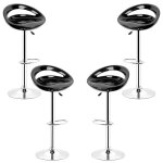 Hofuton lot de 4 tabourets de bar, chaise de bar en abs plastique avec repose - pieds, hauteur r�glables ...