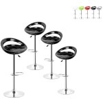 Hofuton 4 x tabouret haut pour bar et cuisine r�glable en hauteur pivotant avec repose - pieds hollywood, ...
