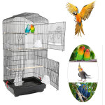 Hofuton cage oiseaux volière portable 46 x 36 x 92 cm avec 4 perchoirs mangeoire pour perruche perroquet ... Hofuton cage oiseaux volière portable 46 x 36 x 92 cm avec 4 perchoirs mangeoire pour perruche perroquet ...