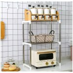 Hofuton �tag�re de four � micro - ondes en acier inoxydable � 2 niveaux