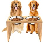 Hofuton gamelle surélevée pour chien et chat, wood chien porte gamelle, 2 acier inox bols doubles pour ... Hofuton gamelle surélevée pour chien et chat, wood chien porte gamelle, 2 acier inox bols doubles pour ...