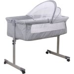 Hofuton lit cododo bb 2 en 1, hauteur rglable, berceau bb, matire douce, confortable et respirante, ...