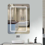 Hofuton miroir de salle de bain lumineux led 50 x 70 cm miroir de salle de bain miroir avec interrupteur ...