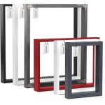 Holzbrink - 1x pied de table en profil�s d'acier 60x30 mm, cadre 60x72 cm, acier brut, hlt - 01 - d - ...