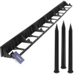 Bordures de pelouse bande droite en pvc avec 3 ancrages de fixation, hauteur 45 mm, longueur 1 m, hrk01b ...
