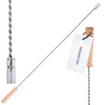 Canne pour hrisson de ramonage par le bas, tige torsade avec manche en bois, m12, 80cm - holzbrink