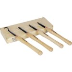 Holzmann maschinen - jeu de 4 gouges a bois 342mm avec plaque hm interchangeable holzmann h4tlgs