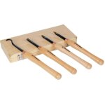 Holzmann maschinen - jeu de 4 gouges a bois 342mm avec plaque hm interchangeable holzmann h4tlgs