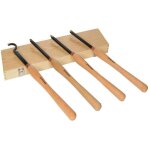 Holzmann maschinen - jeu de 4 gouges a bois 602mm avec plaque hm interchangeable holzmann h4tlgxl