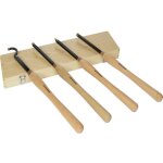 Holzmann maschinen - jeu de 4 gouges a bois 602mm avec plaque hm interchangeable holzmann h4tlgxl