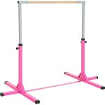 Homcom barre fixe de gymnastique pour enfant, hauteur r�glable 13 niveaux de 92 - 150 cm, acier et bois ...