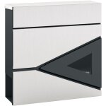 Bote aux lettres murale design verrouillable - fentre - kit visserie inclus - acier galvanis inox