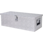 Homcom - boite de rangement - bo�te � outils en aluminium - caisse � outil alu. poign�es r�tractables ...