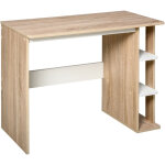 Homcom - bureau informatique multimdia dim. 100l x 44l x 74h cm 3 tagres latrales panneaux particules ...
