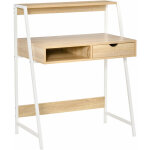 Homcom - bureau secrétaire bureau informatique style néo - rétro tiroir niche étagère métal blanc aspect ... Homcom - bureau secrétaire bureau informatique style néo - rétro tiroir niche étagère métal blanc aspect ...