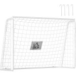 Homcom - but de football - cage de foot - but futsal dim. 186l x 62l x 123h cm - chssis mtal filet ...
