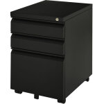 Caisson de bureau rangement bureau sur roulettes 3 tiroirs verrouillables 39l x 48p x 60h cm noir - homcom ...