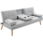 Homcom - canapé convertible 3 places design scandinave inclinaison dossier réglable 3 niveaux dossier ... Homcom - canapé convertible 3 places design scandinave inclinaison dossier réglable 3 niveaux dossier ...