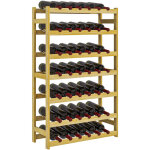 Homcom - casier bouteilles vin 42 bouteilles - rack � bouteille en bois 7 niveaux - range bouteille pin ...