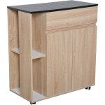 Chariot de service desserte de cuisine  roulettes multi - rangements placard double portes + 2 tagres ...