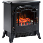 Chemine lectrique radiateur imitation flamme avec luminosit et rglable 900 w / 1800 w porte mtal ...