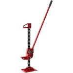 Homcom - cric agricole manuel - cric de fosse - 3 tonnes 120 cm - acier noir rouge