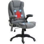 Homcom - fauteuil de bureau direction massant chauffant hauteur réglable dossier inclinable toile de ... Homcom - fauteuil de bureau direction massant chauffant hauteur réglable dossier inclinable toile de ...