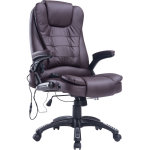 Homcom - fauteuil de bureau direction pivotant massant chauffant électrique revêtement synthétique chocolat ... Homcom - fauteuil de bureau direction pivotant massant chauffant électrique revêtement synthétique chocolat ...
