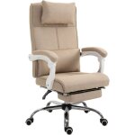 Homcom - fauteuil de bureau manager grand confort repose - pied ttire intgrs dossier inclinable lin ...