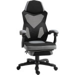 Homcom - fauteuil gaming chaise gamer dossier et hauteur r�glable roulettes pivotantes repose - pied ...