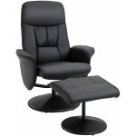 Homcom - fauteuil relax inclinable pivotant style contemporain avec repose - pied revtement synthtique ...