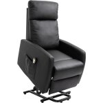 Homcom - fauteuil de relaxation �lectrique fauteuil releveur inclinable repose - pied ajustable rev�tement ...