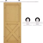 Homcom ? kit de porte coulissante galandage 1, 83 m ? acier blanc ? charge max 100 kg ? pour portes 35 ...