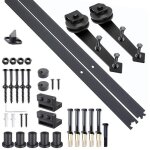Homcom kit de porte coulissante syst�me galandage pour porte �paisseur 35 - 45 mm largeur max. 1 m charge ...
