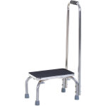Homcom - marche avec barre d'appui - marchepied de s�curit� - marche d'acc�s au bain - plateforme & patins ...