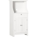 Meuble micro - ondes pour cuisine - tiroir, 2 portes, niche - dim. 60l x 40l x 122, 5h cm - mdf blanc ...
