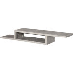 Homcom - meuble tv mural flottant design - �tag�re murale flottante - niche, passe - fils - panneaux ...